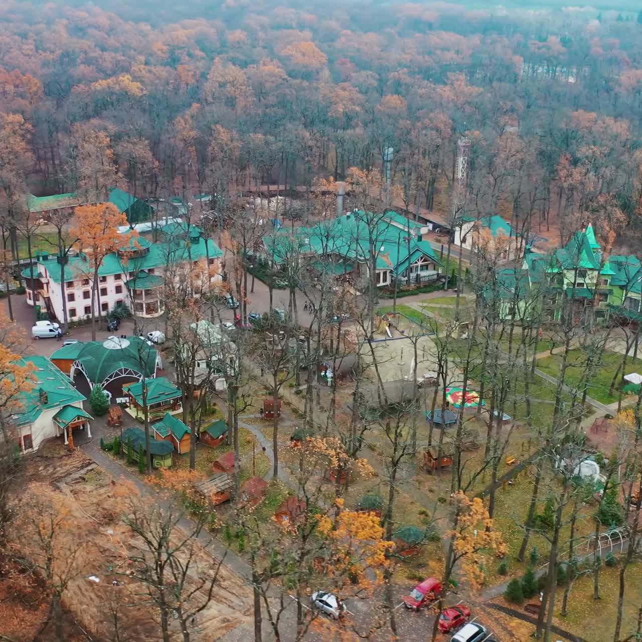 Luxury hotel aerial shot