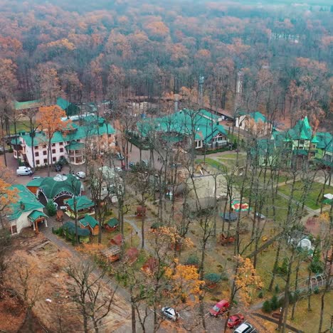 luxury hotel aerial shot
