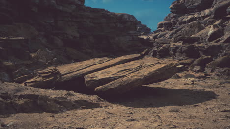 a large rock formation in a canyon