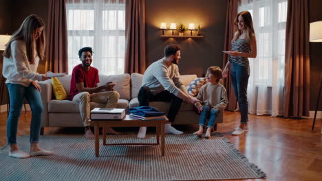 family preparing for a move or trip