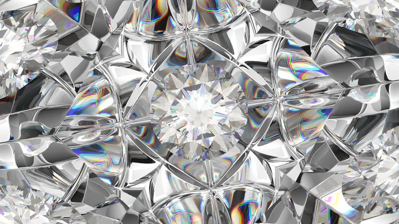 반이는 보석 매크로 회전 무결 루프 칼레도스코프