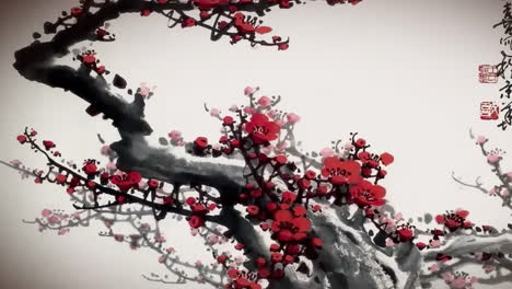 ink painting of plum blossoms