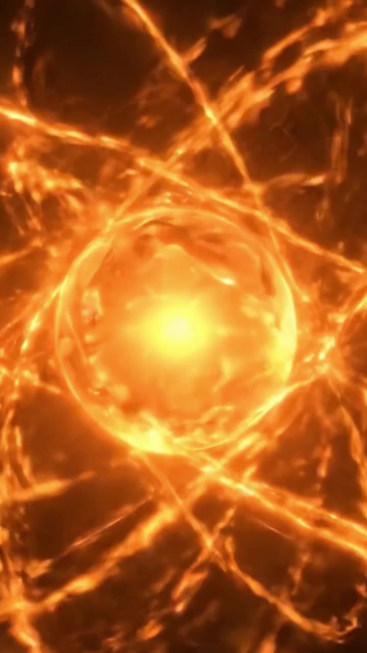 Um Núcleo Energético: Explorando a Dinâmica de uma Esfera Ígnea enquanto Pulsar com Luz e Energia, Simbolizando Poder e Transformação em um Universo Vibrante