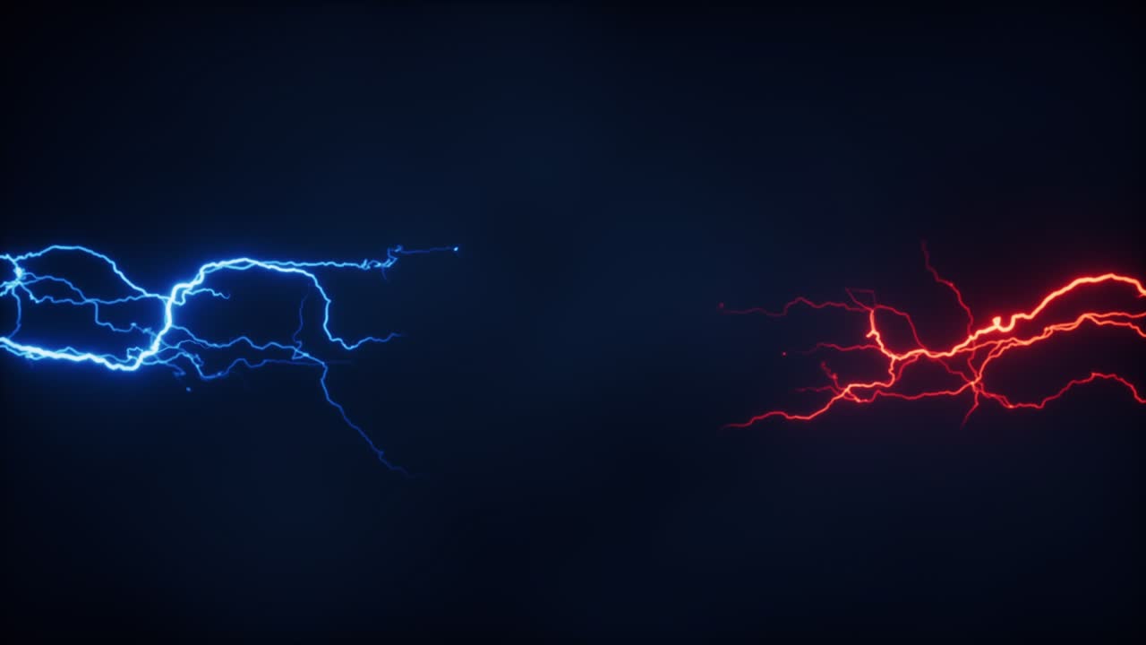 relámpago con fondo oscuro, renderización en 3d.