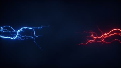 relámpago con fondo oscuro, renderización en 3d.
