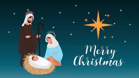 nativity scene christmas card