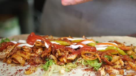 making a delicious chicken shawarma
