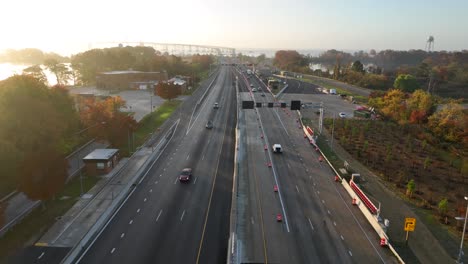 aproximación aérea al puente de la bahía de chesapeake