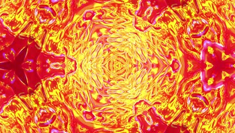 3d elegante abstracto en bucle bg como patrón simétrico ondulado como estructura caleidoscópica con ondas, vidrio líquido multicolor con hermosos colores de gradiente. 4k animado fluido colorido de moda