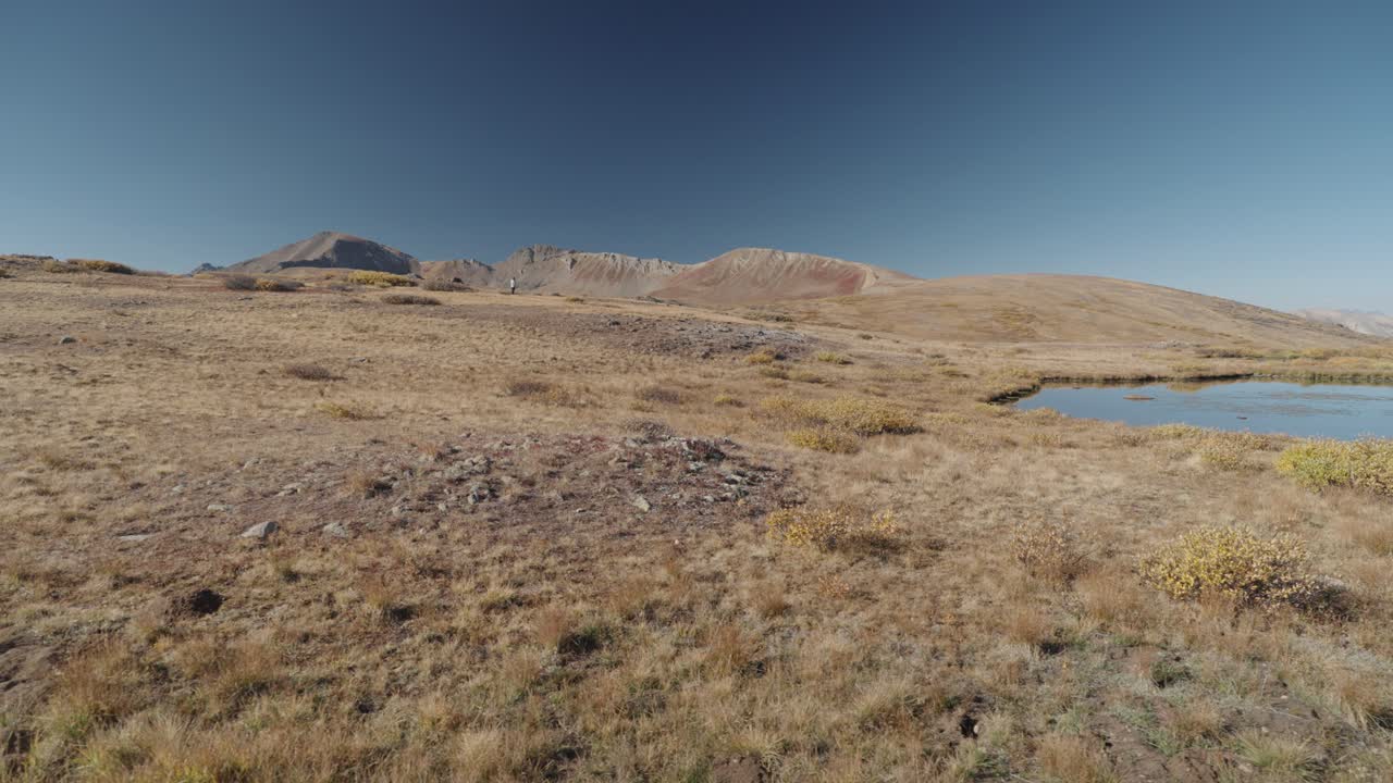 Alpine Landscape with Mountains and Pond