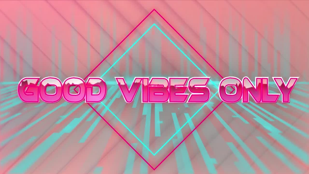 좋은 진동을 통해 움직이는 모양의 애니메이션 텍스트만