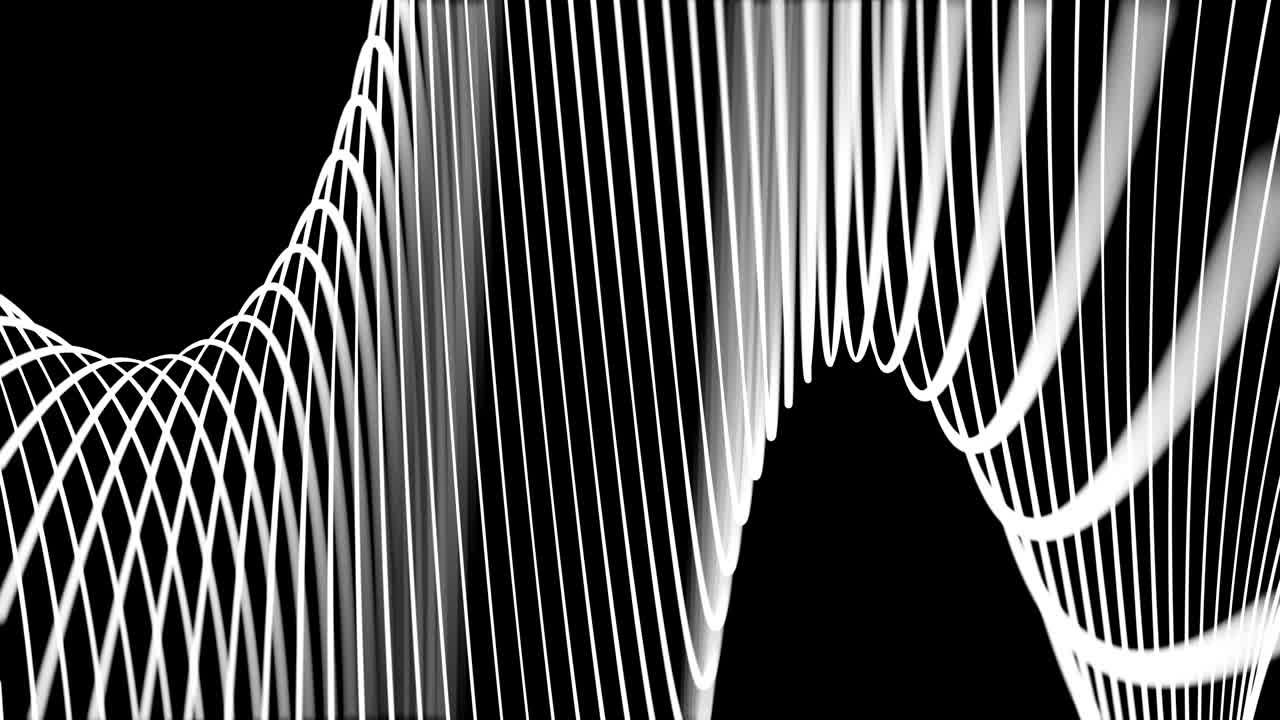 geometric spiral abstract background loop black and white