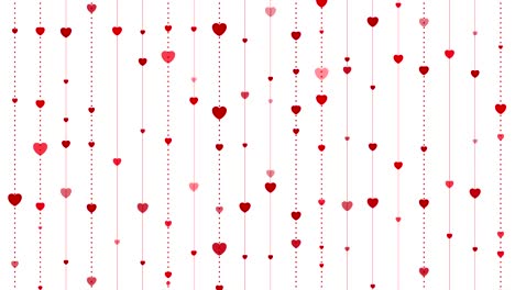 corazones rojos abstracto día de san valentín video animación