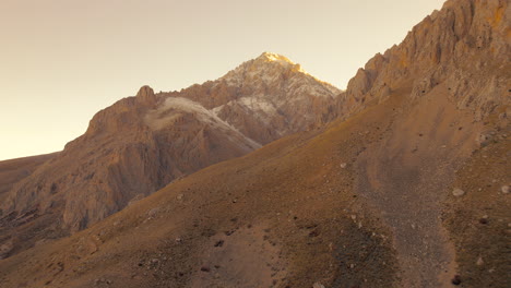 turkiye taurus aladaglar mountain ranges during sunset high quality 4k aerial drone footage