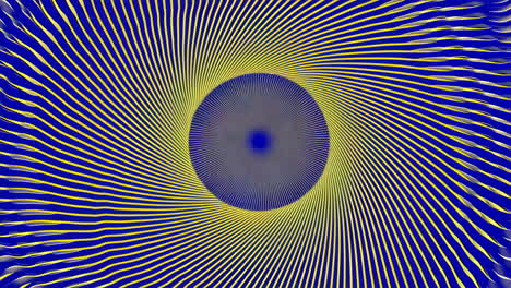 hypnotic blue and yellow spiral optical illusion