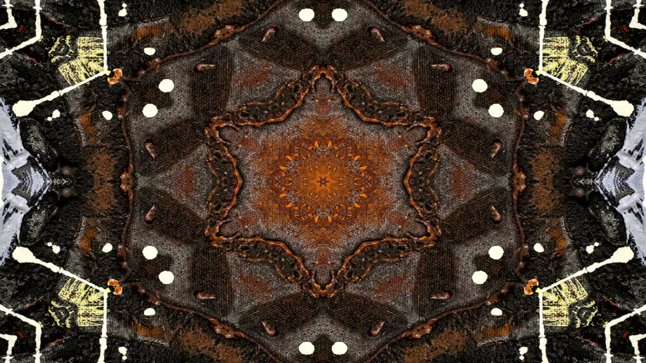 abstracto pincel tinta concepto liso patrón simétrico ornamental decorativo caleidoscopio movimiento círculo geométrico y formas de estrellas