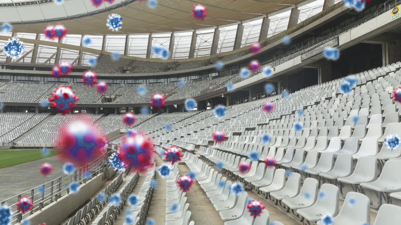 빈 스포츠 스타디움에 대한 코로나19 세포
