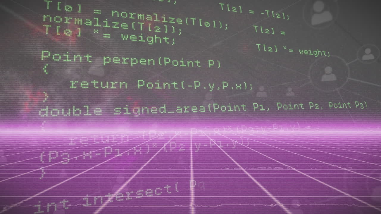 연결 네트워크로 데이터 처리의 애니메이션