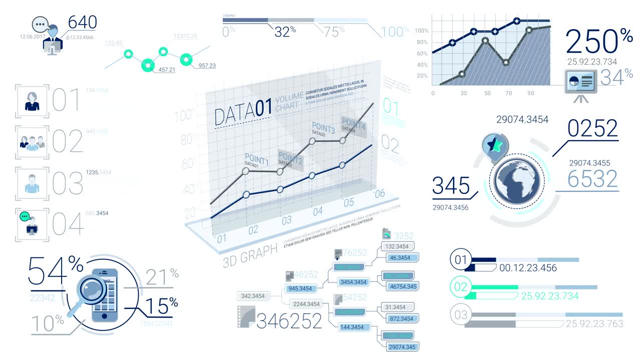Blue Corporate Infographic Elements