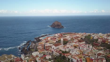 overview of garachico,tenerife, from above