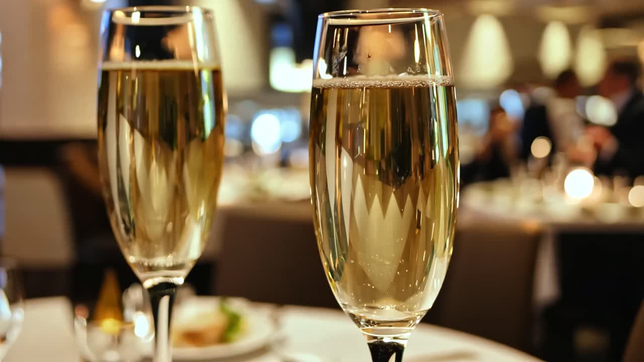 테이블 위에 페인 두 잔