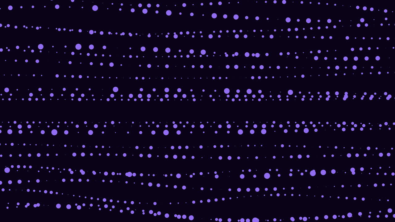 Colorful dots pattern in rows on dark space