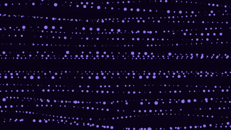 patrón de puntos de colores en filas en el espacio oscuro