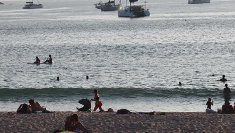 people enjoying a sunny day at the beach