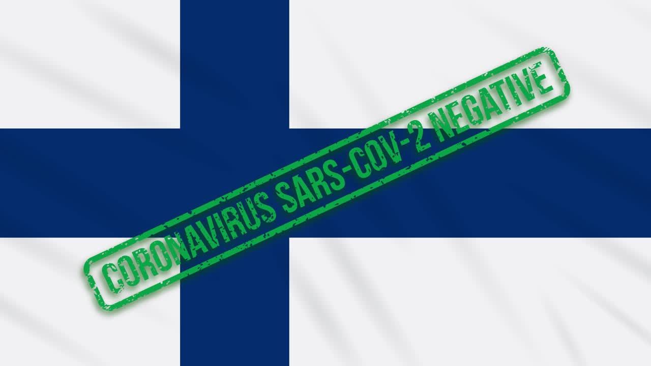 코로나 바이러스로부터의 자유의 녹색 스프를 가진 핀란드의 흔들리는 발, 루프