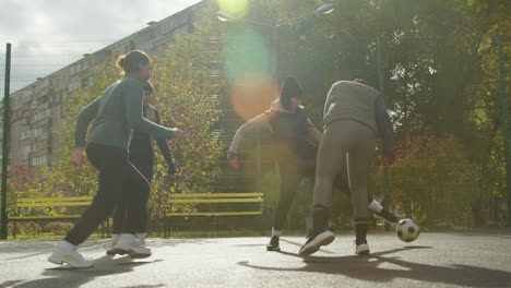 women playing soccer