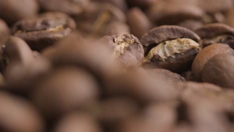 extreme close up, roasted coffee beans