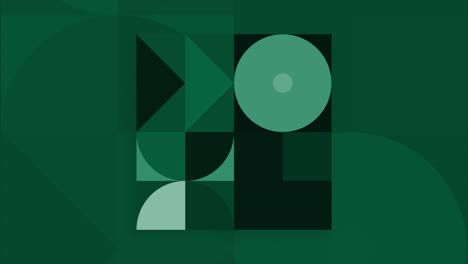 abstract geometric design with green and black shapes