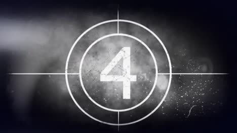 animation of countdown from 10 to 1 on black background
