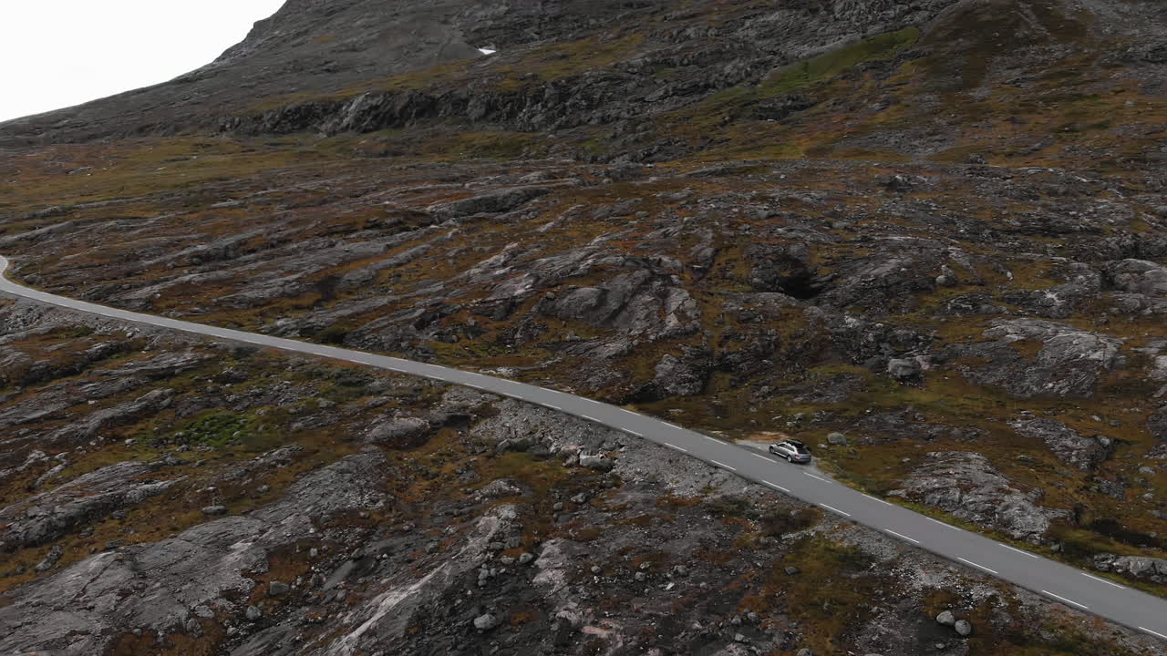 The Trollstigen road aerial landscapes in Norway