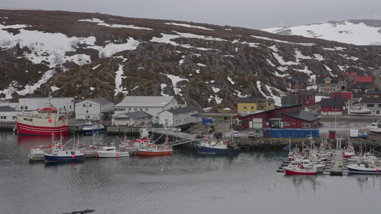 Picturesque Norwegian fishing villages with harbors and boats