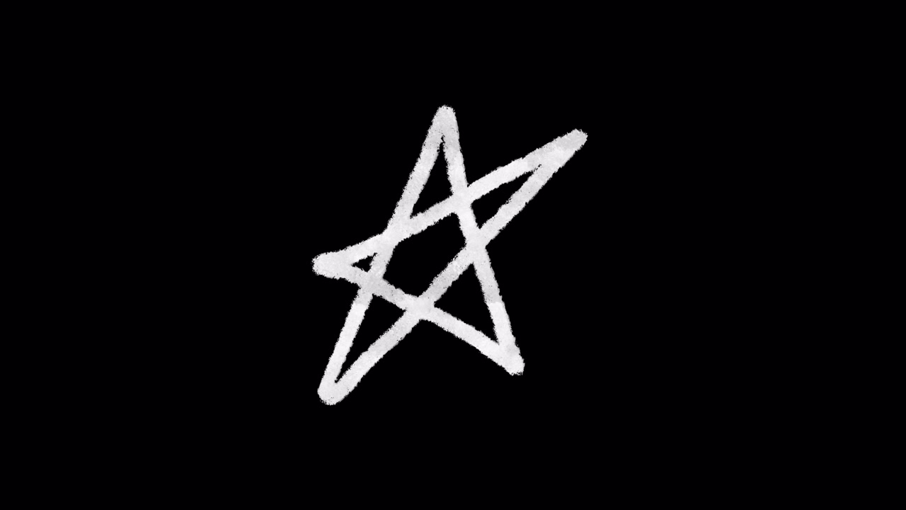 White Star Scribble Loop