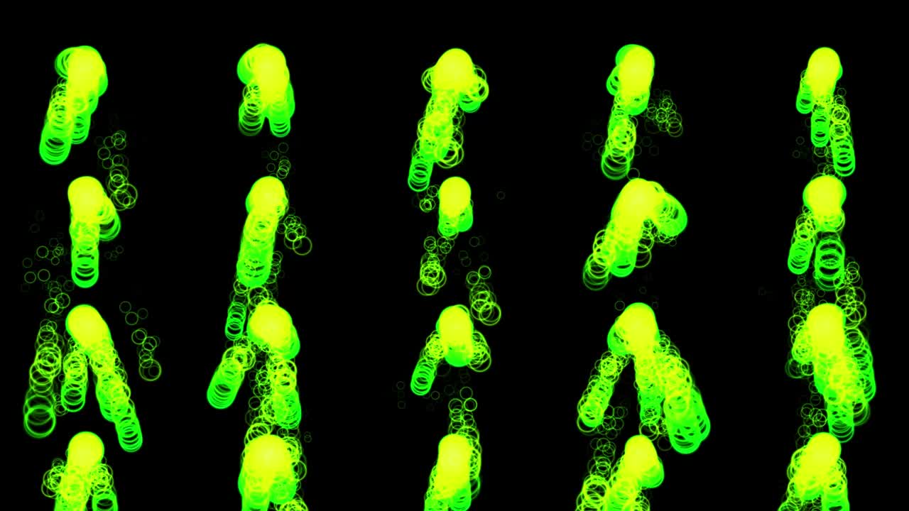 반지 모양 입자 애니메이션 모션 그래픽