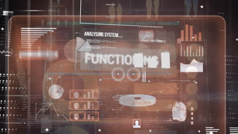 animación de rastros de luz y procesamiento de datos sobre fondo negro