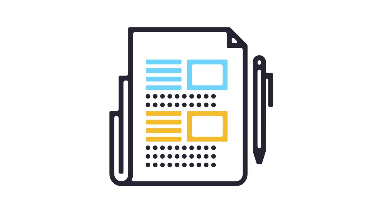 animación del icono de la línea editorial