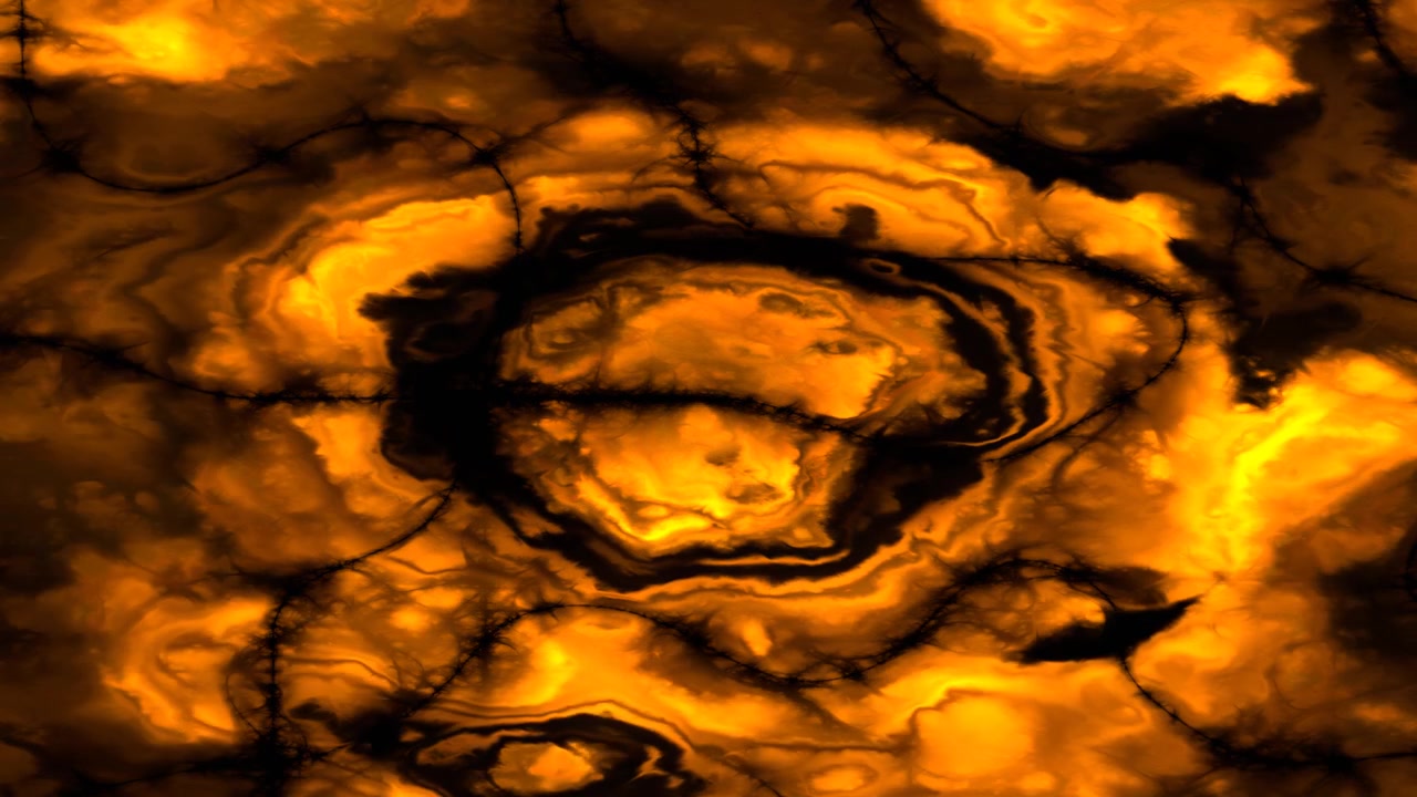 Abstract Orange and Black Molten Lava Texture Background