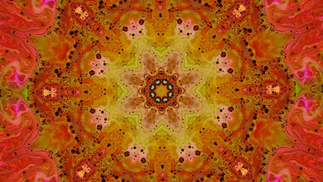 abstract kaleidoscope art with bubbles