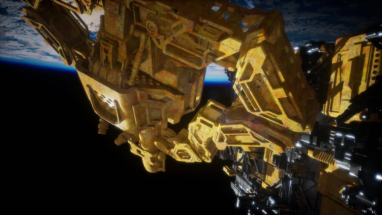 Fleet of Massive Spaceships Known as Motherships Taking Position over Earth