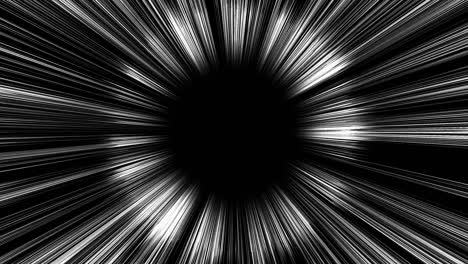 material cómico japonés. línea de velocidad, línea de efecto, línea de concentración. animación de bucle de línea concentrada de dibujos animados. marco de velocidad de manga. líneas radiales blancas y negras. alta velocidad.