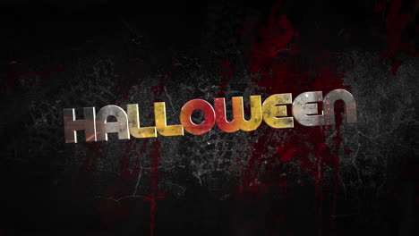 halloween en la pared oscura del grunge con sangre