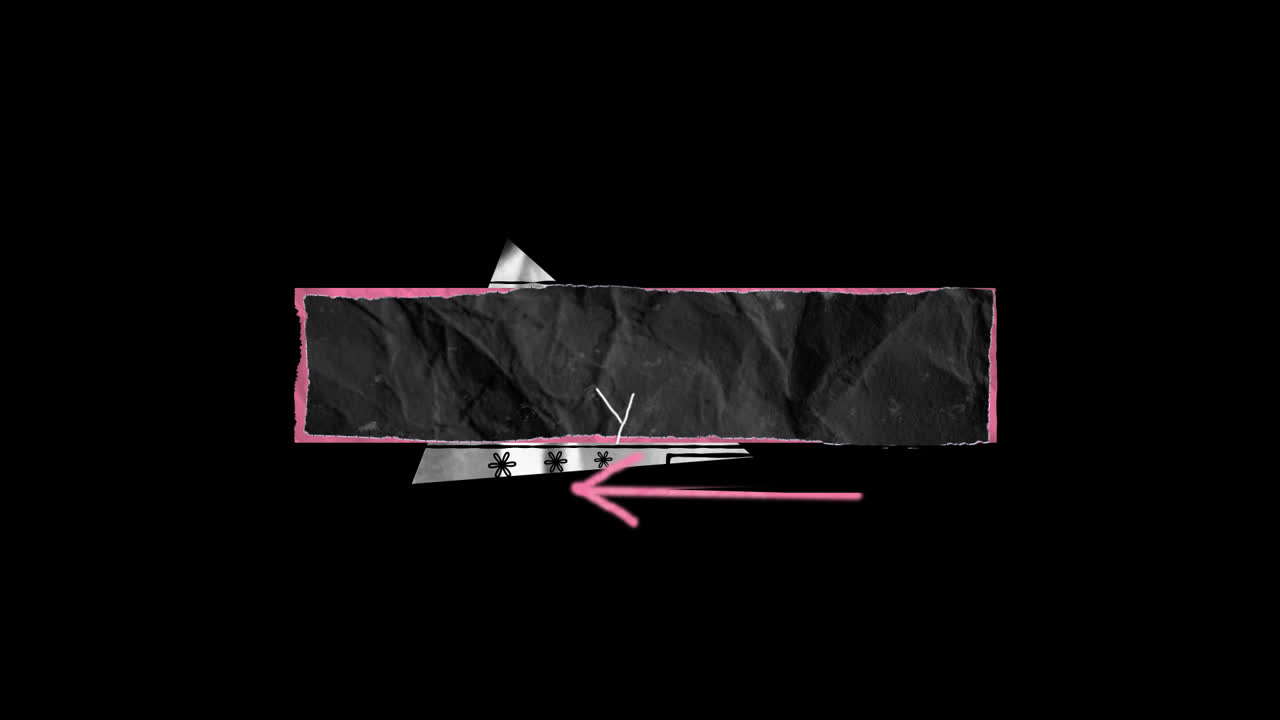 Dynamic Paper Collage Lower Thirds On Alpha Loop 01