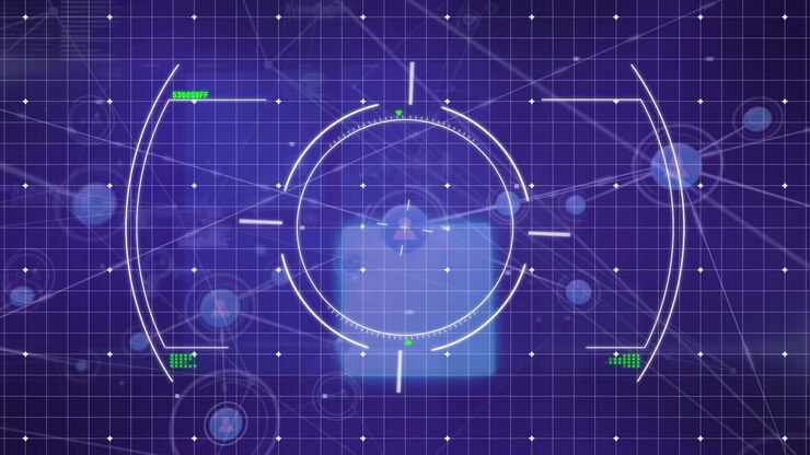 Animation of network of connections over scope scanning