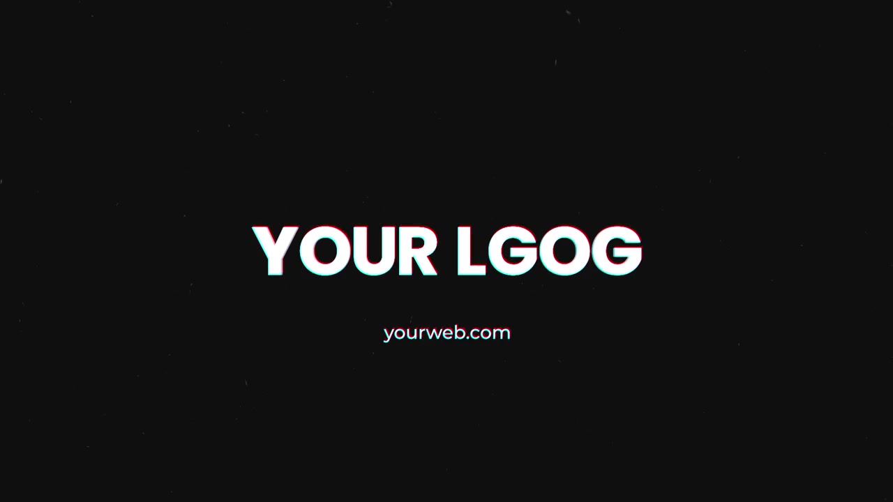 Dynamic Glitch Text Logo Reveal with Digital Distortion