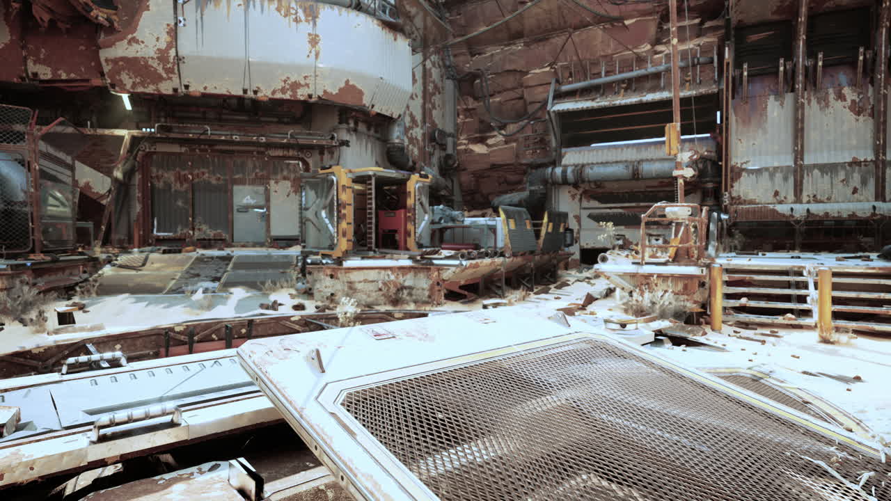 버려진 미래의 공장 폐허