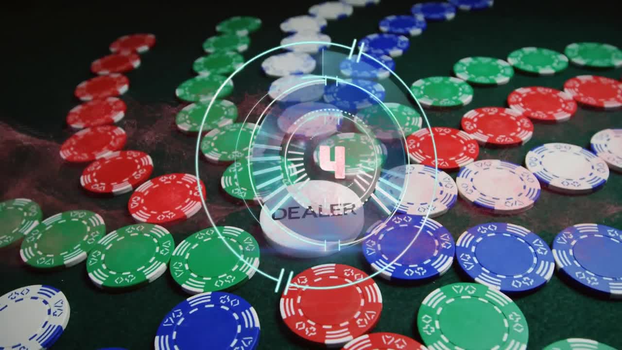 animación del escaneo del alcance con fichas de juego