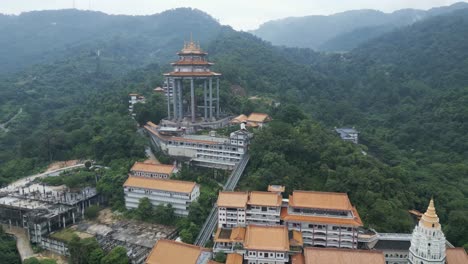 aerial view of kek lok si temple in penang, malaysia